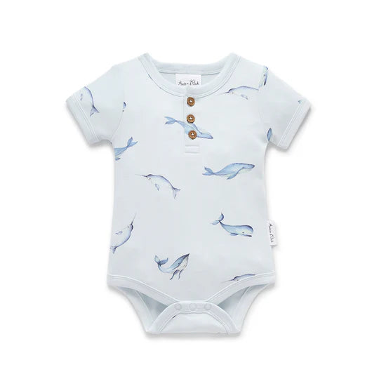 Aster & Oak Under The Sea Henley Onesie