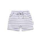 Aster and Oak Blue Stripe Rib Shorts