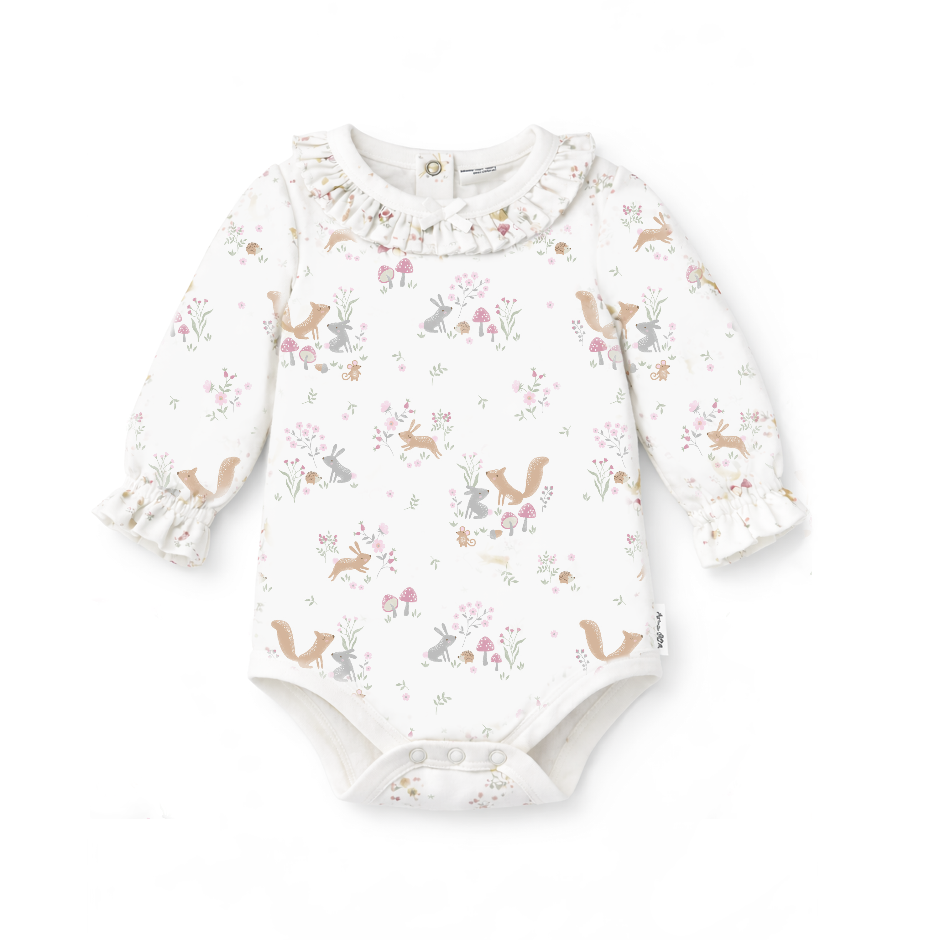 Aster & Oak Whimsy Woods Ruffle Onesie