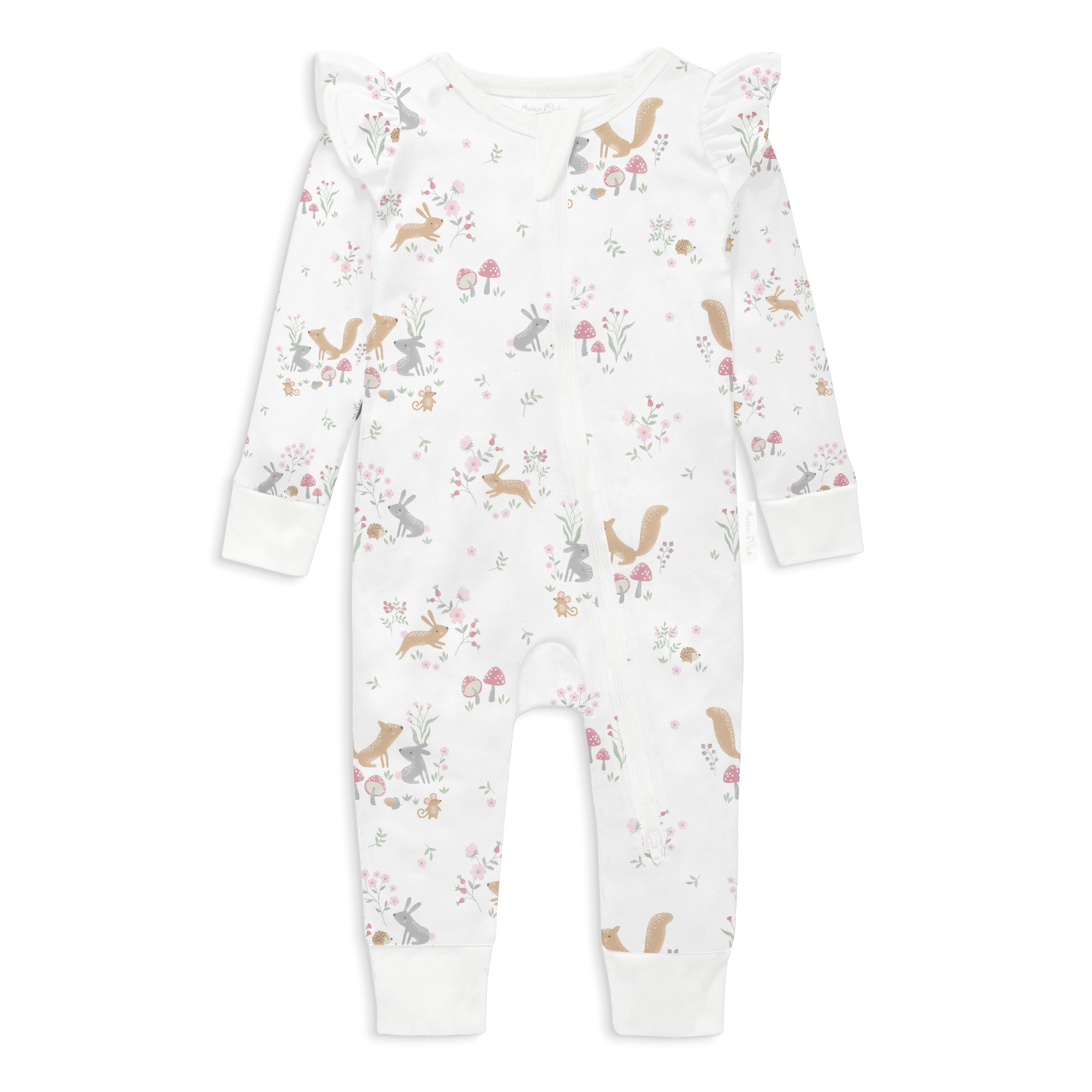 Aster & Oak Whimsy Woods Zip Romper