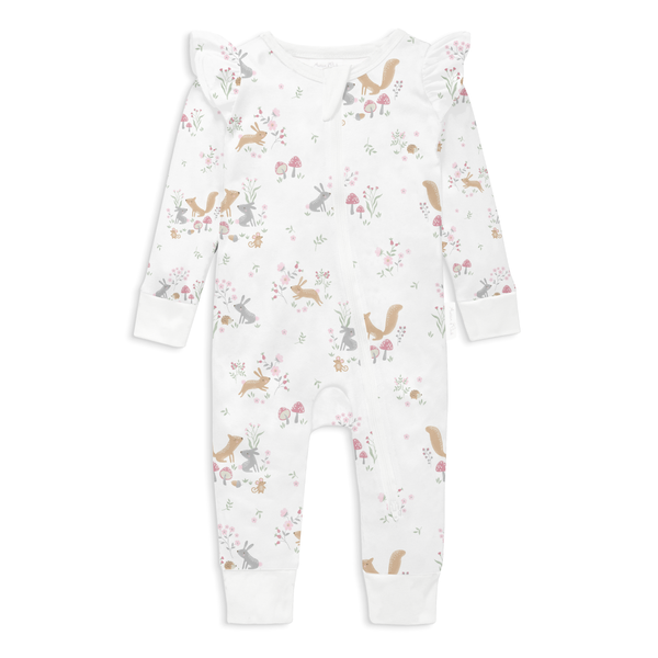 Aster & Oak Whimsy Woods Zip Romper