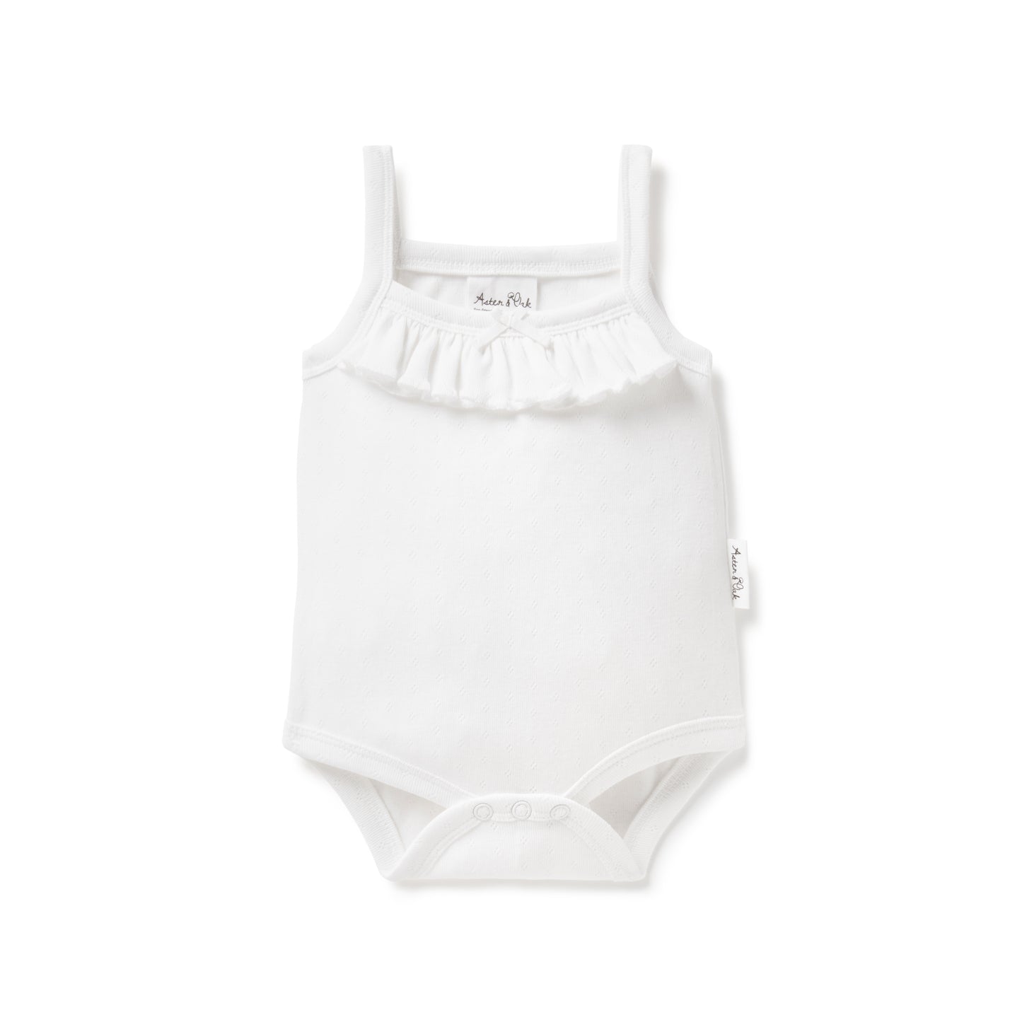 Aster & Oak - White Pointelle Onesie