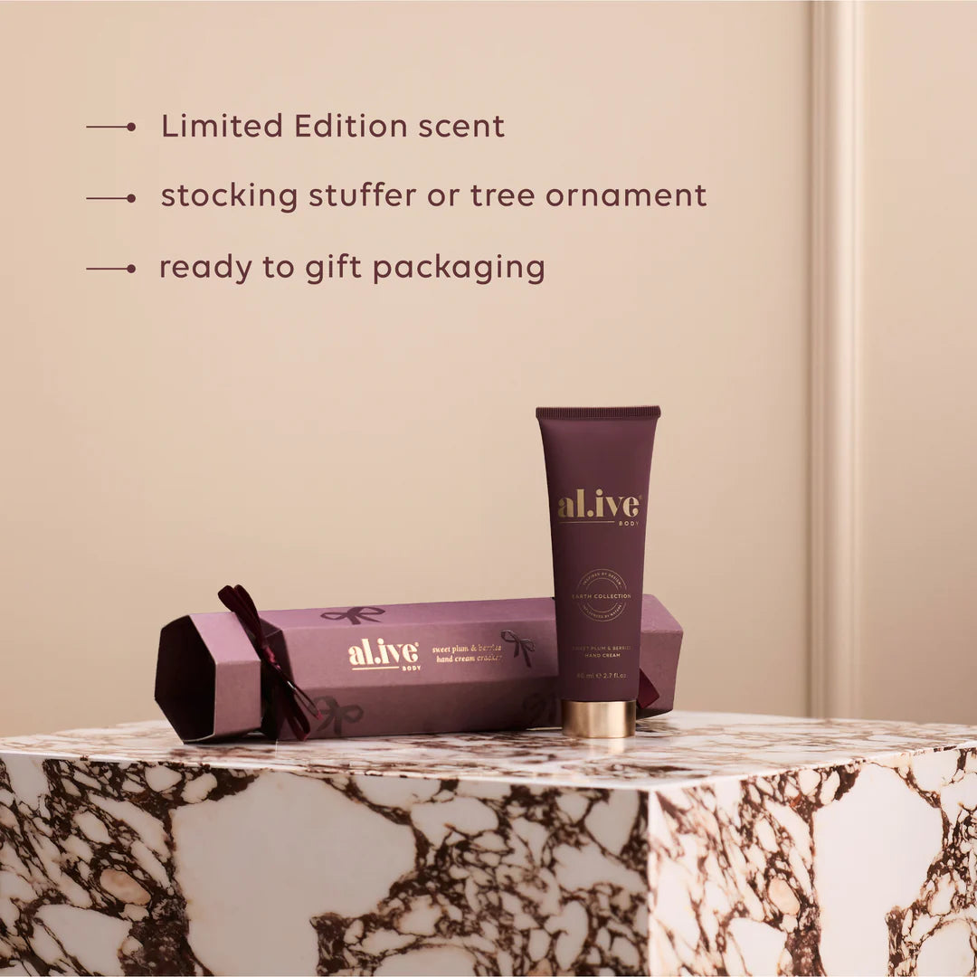 Al.ive Body hand cream cracker sweet plum & berries