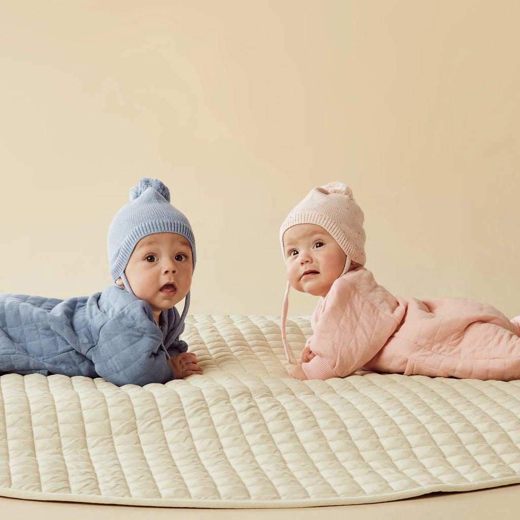 Wilson & Frenchy Sky Blue Organic Quilted Growsuit