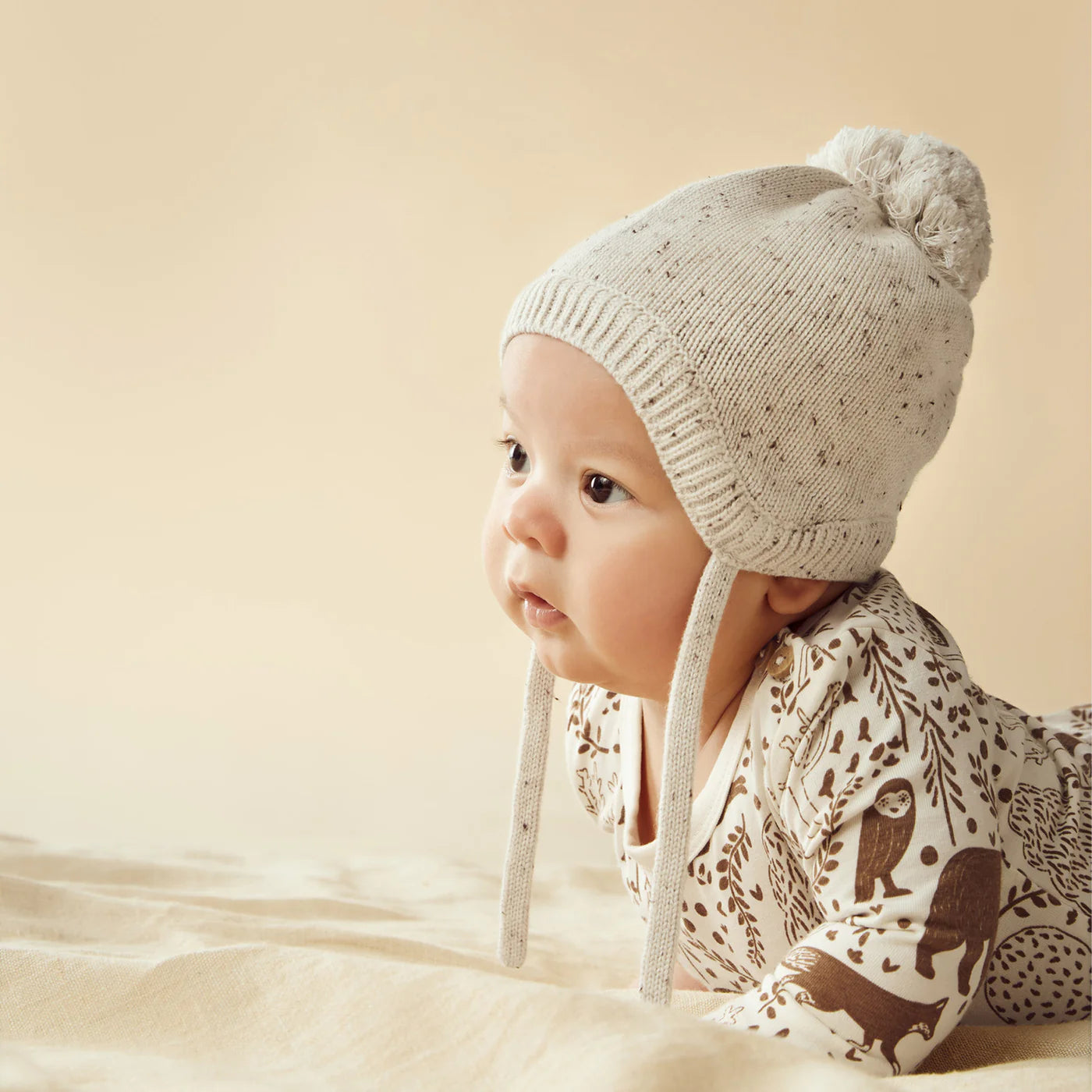 Wilson & Frenchy Cookie & Cream Organic Knitted Bonnet