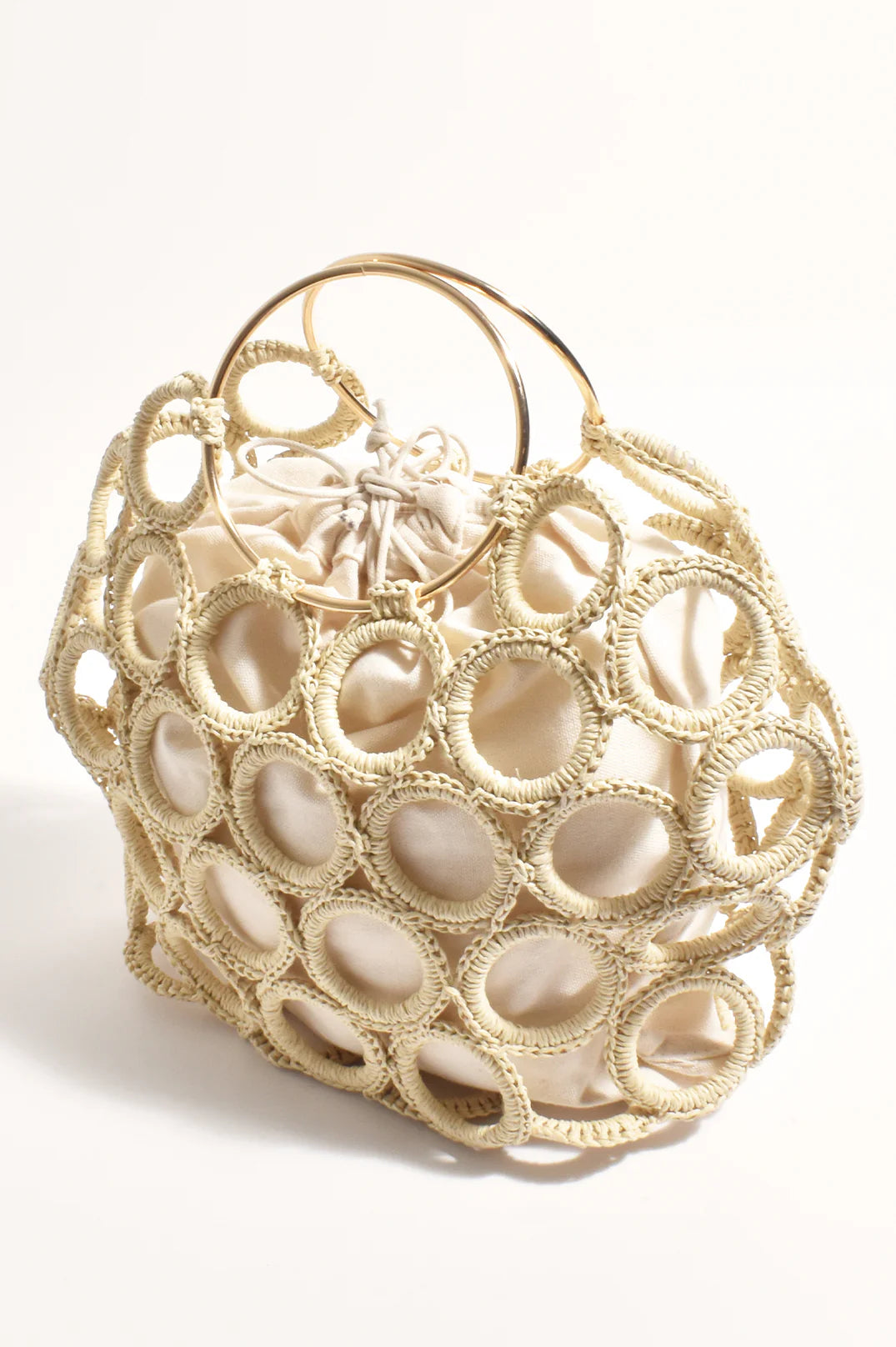 Posie Crochet Rings Bag (Natural)