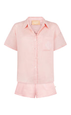 COVE LINEN SHIRT SET - DUSTY ROSE