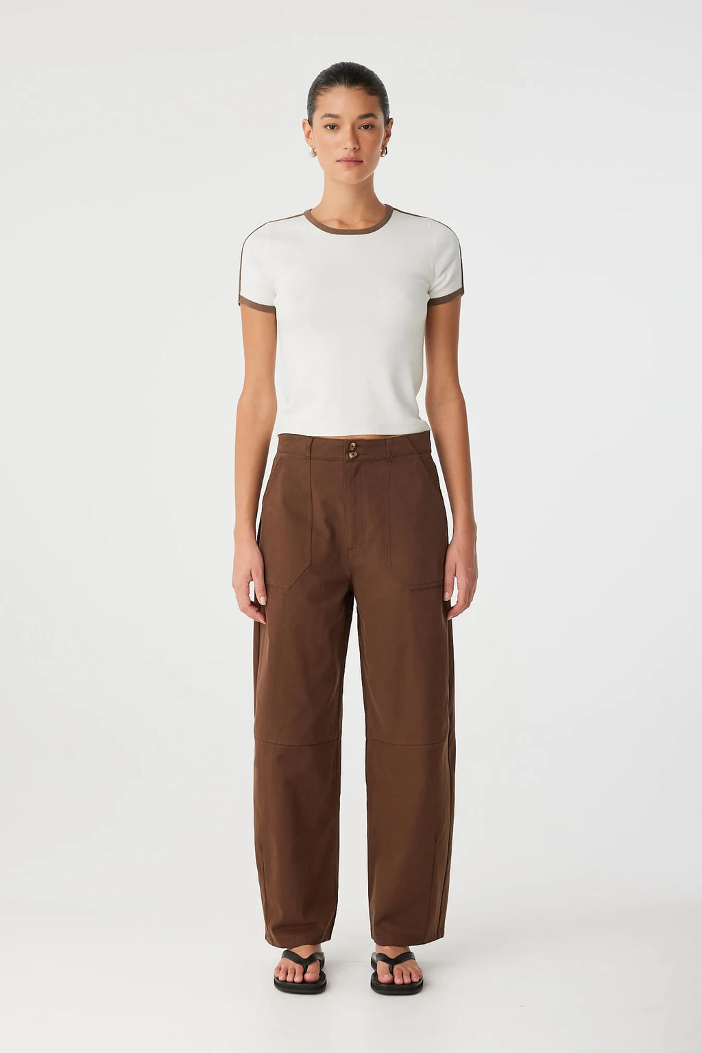 ARCAA Mischa Tee - Cream & Cacao