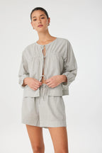 ARCAA Chloe Tie Ft Blouse - Black Check