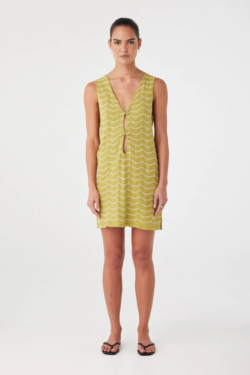 ARCAA Onda Shift Dress - Matcha Wave