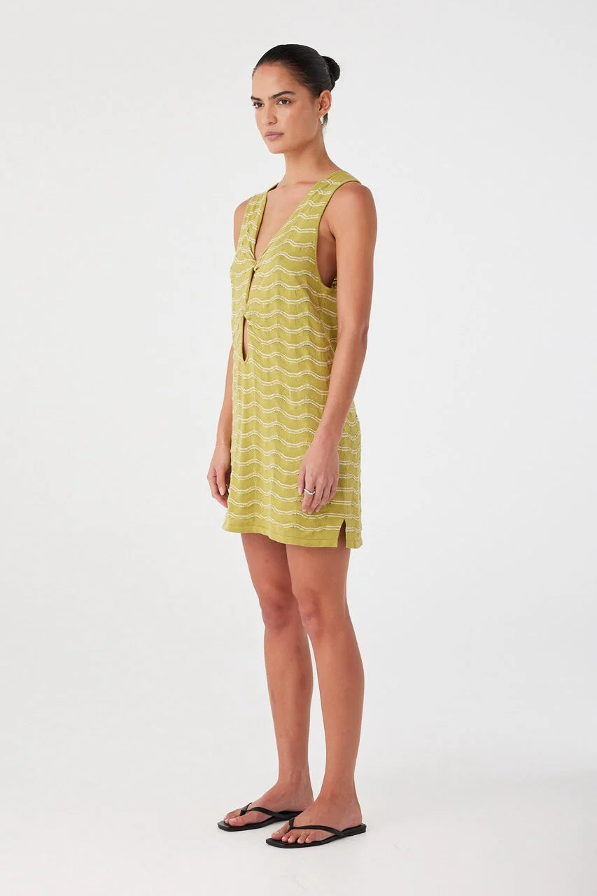 ARCAA Onda Shift Dress - Matcha Wave