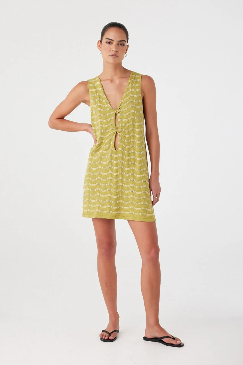 ARCAA Onda Shift Dress - Matcha Wave
