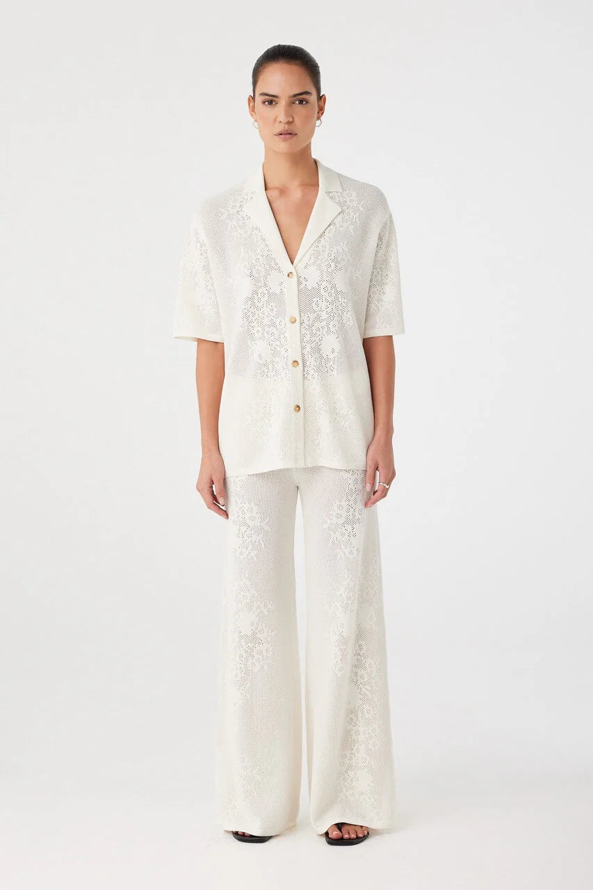 ARCAA Aster Crochet Pant - Cream