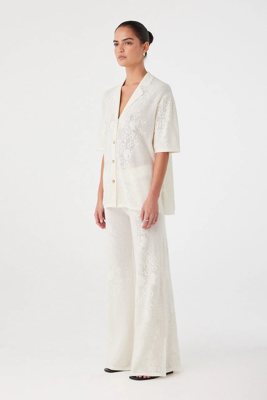ARCAA Aster Crochet Pant - Cream