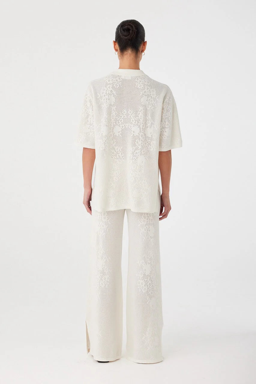 ARCAA Aster Crochet Pant - Cream