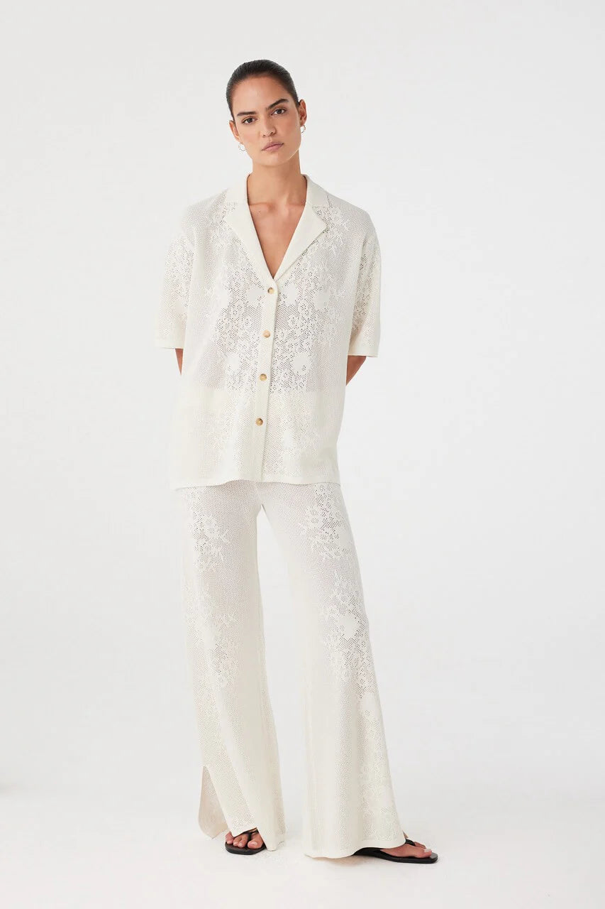 ARCAA Aster Crochet Shirt - Cream