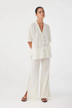 ARCAA Aster Crochet Pant - Cream