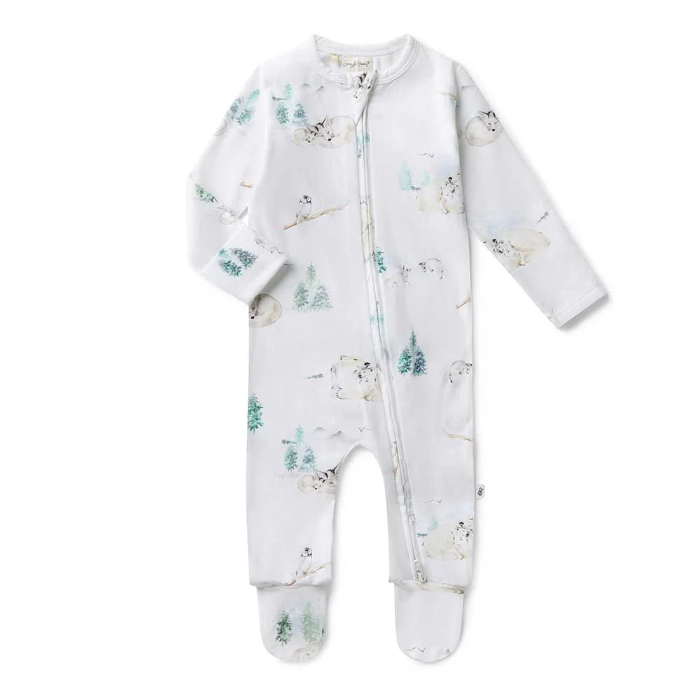 Snuggle Hunny Arctic Organic Snuggle Sleepsuit Zip Footie