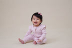 Aster & Oak Lilly Bow Zip Romper