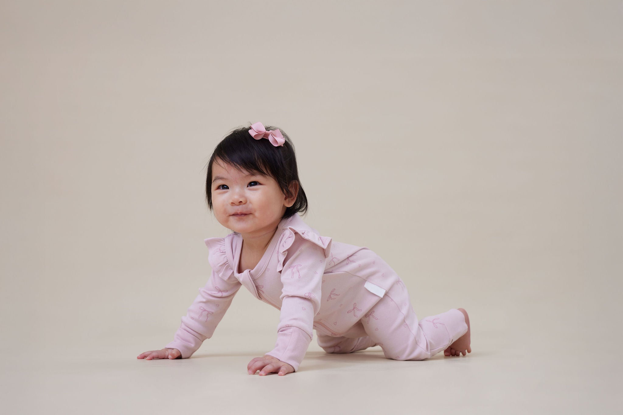 Aster & Oak Lilly Bow Zip Romper