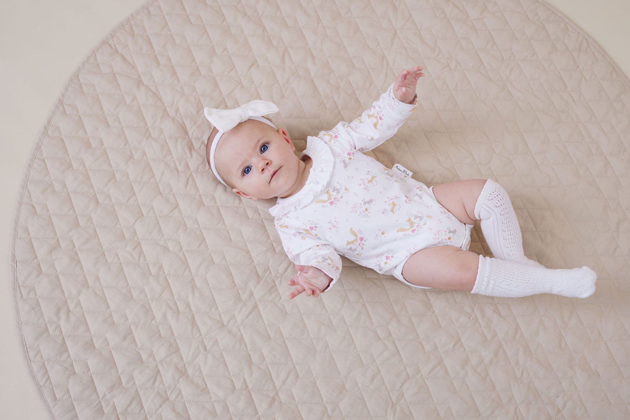 Aster & Oak Whimsy Woods Ruffle Onesie