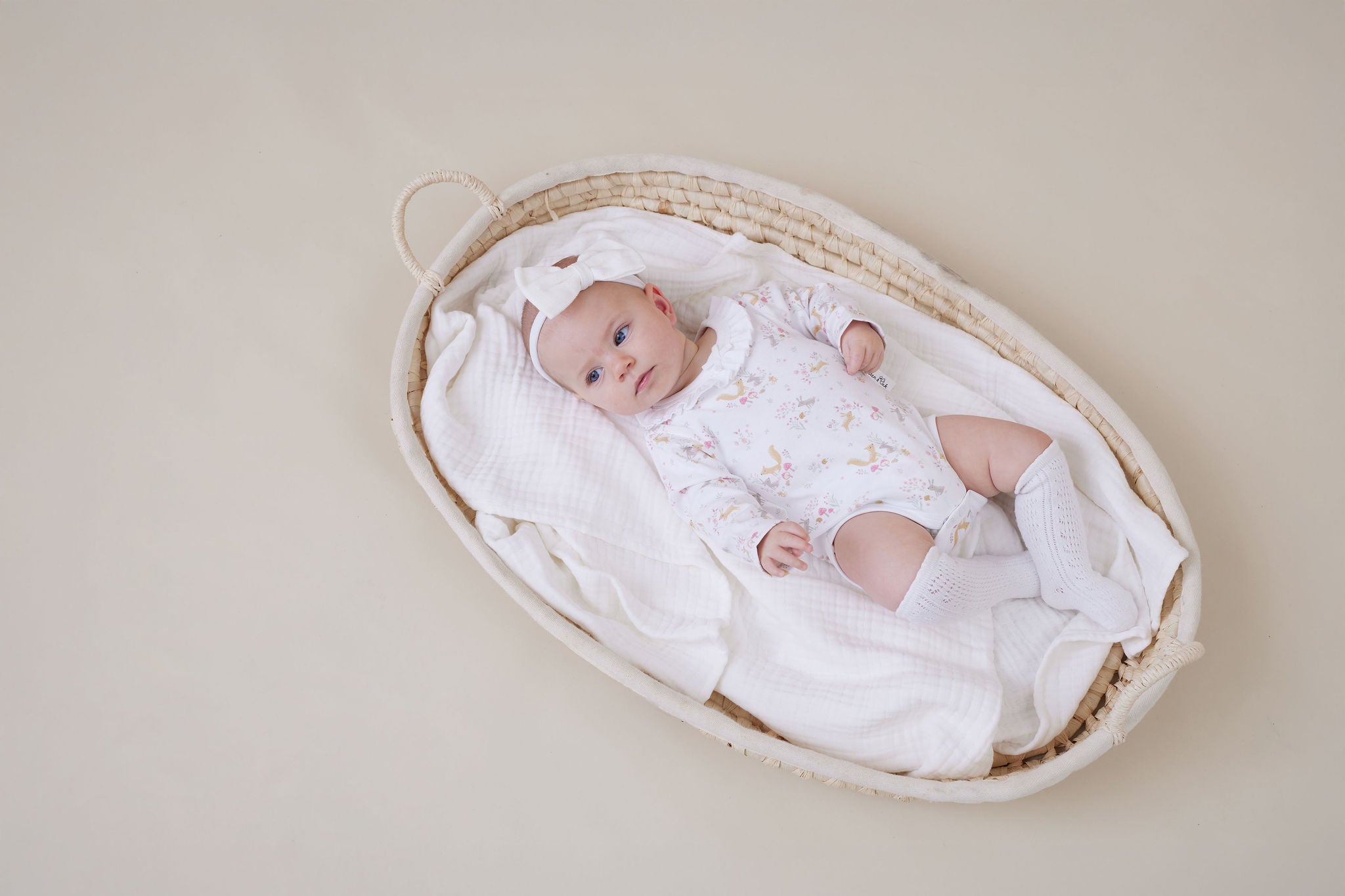 Aster & Oak Whimsy Woods Ruffle Onesie