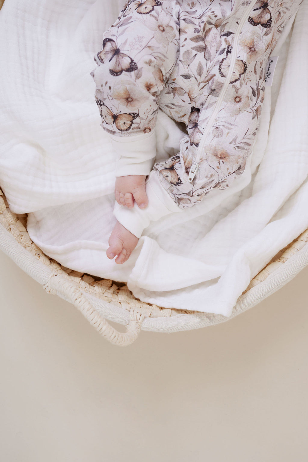 Aster & Oak Butterfly Fields Zip Romper