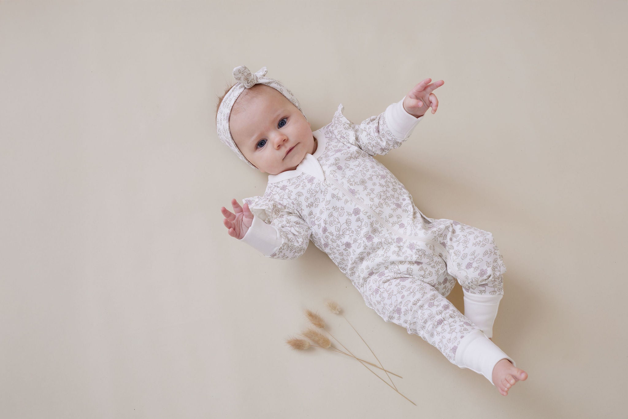 Aster & Oak Pippy Floral Zip Romper