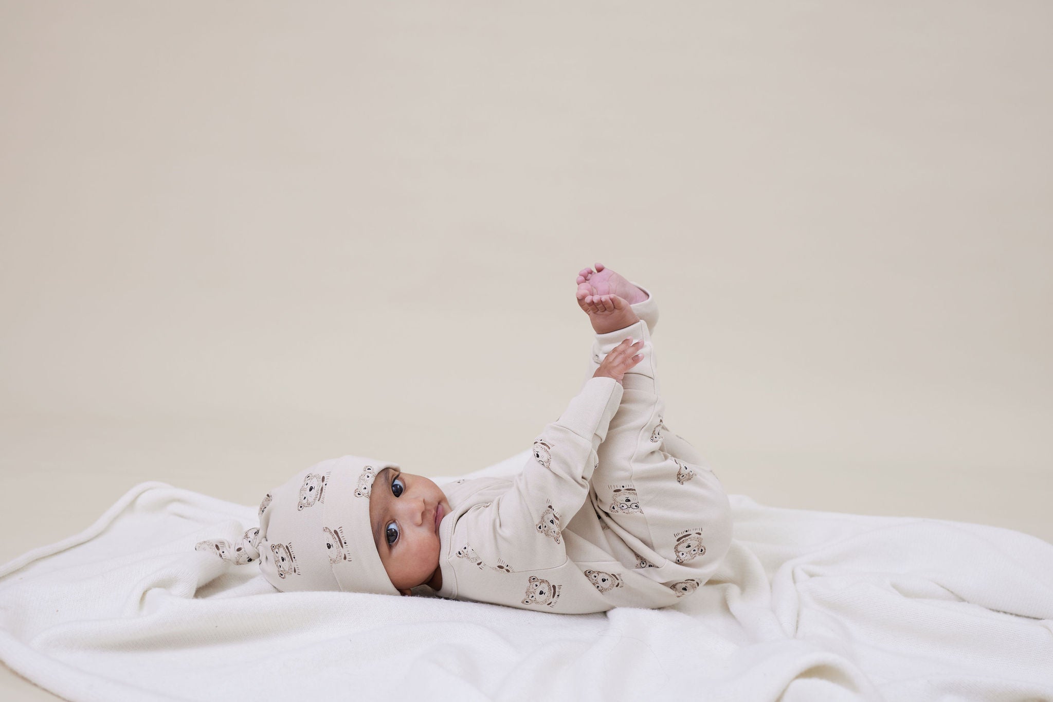 Aster & Oak Byron Bear Zip Romper