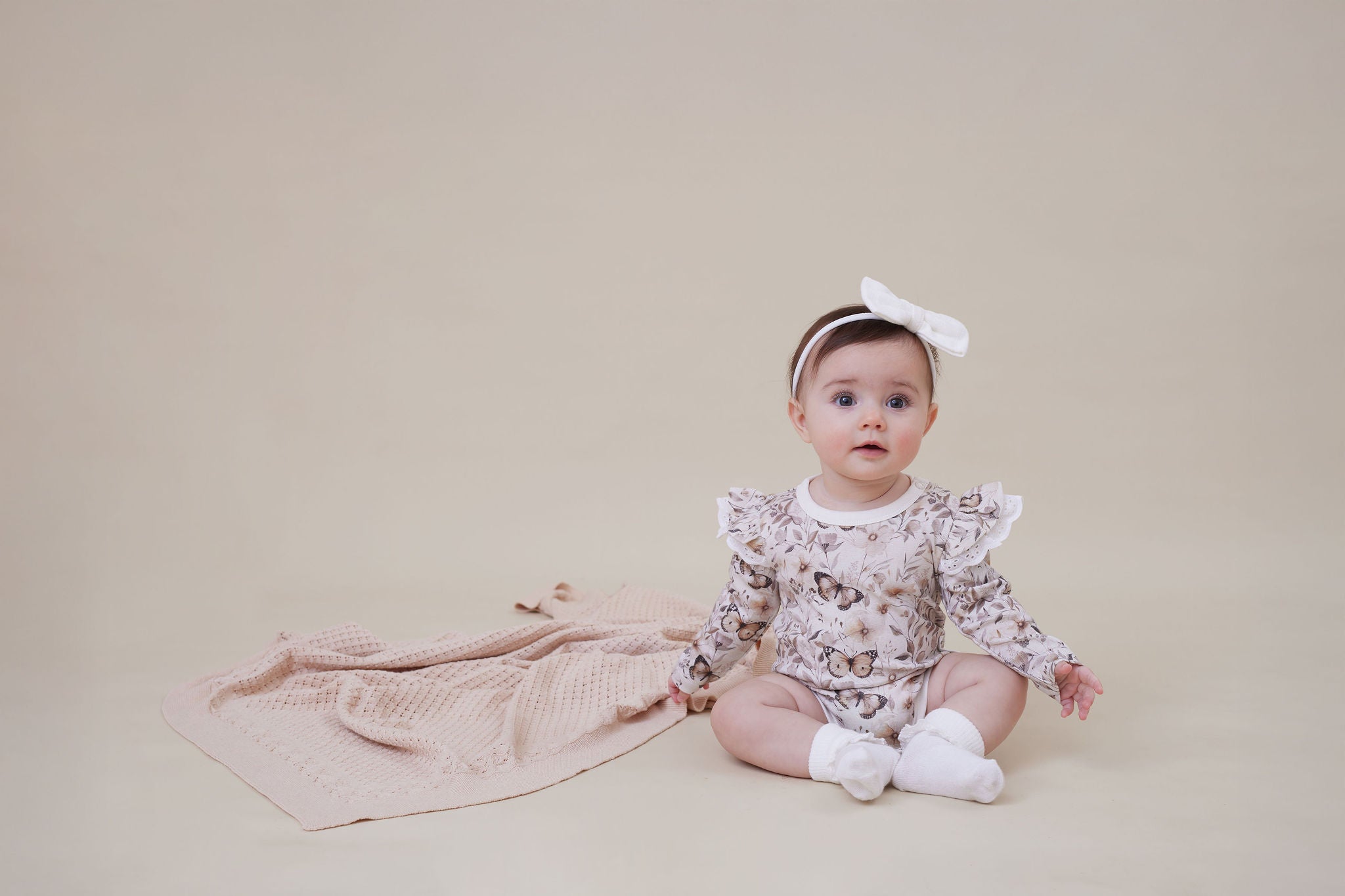 Aster & Oak Butterfly Fields Flutter Onesie