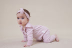 Aster & Oak Lilly Bow Zip Romper