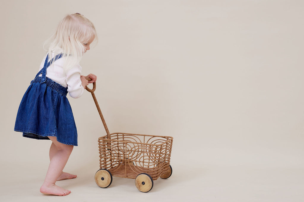 Aster & Oak Bow Denim Pini Dress