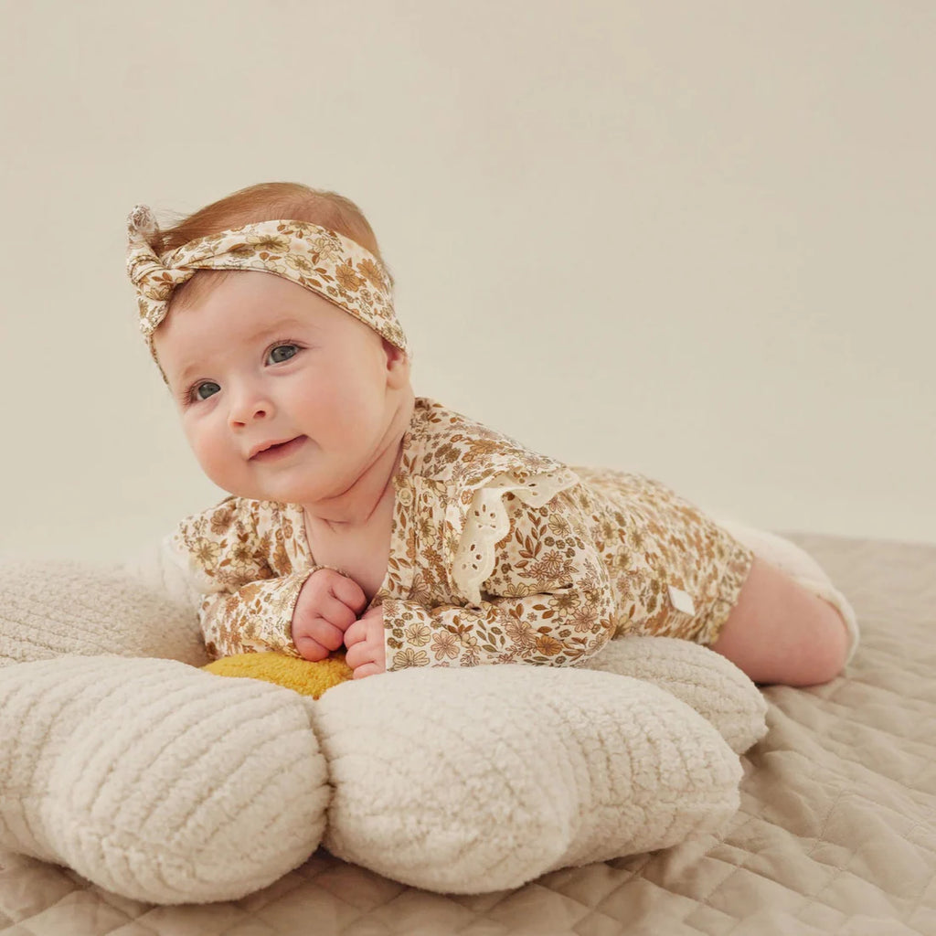 Aster & Oak Bailey Floral Flutter Onesie