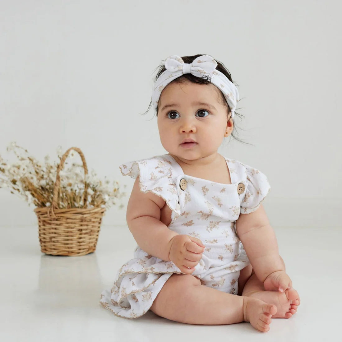 Aster & Oak - Sable Floral Muslin Playsuit