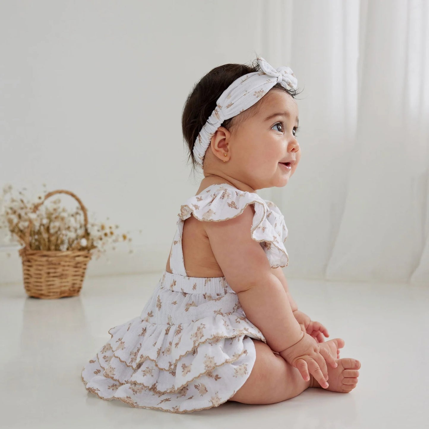 Aster & Oak - Sable Floral Muslin Playsuit