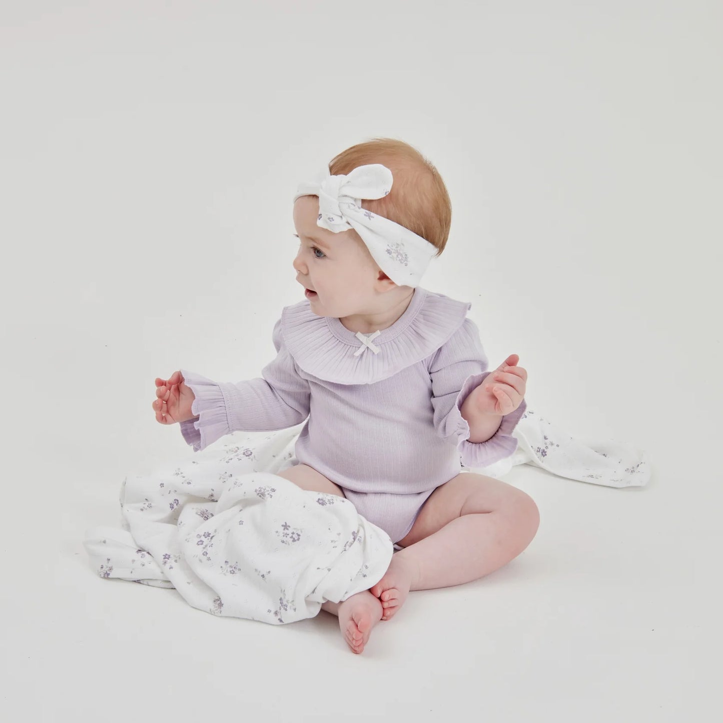 Aster & Oak - Grace Floral Flutter Onesie