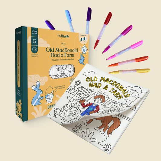 Hey Doodle Old MacDonald Had a Farm Tales - Reusable Colouring Book