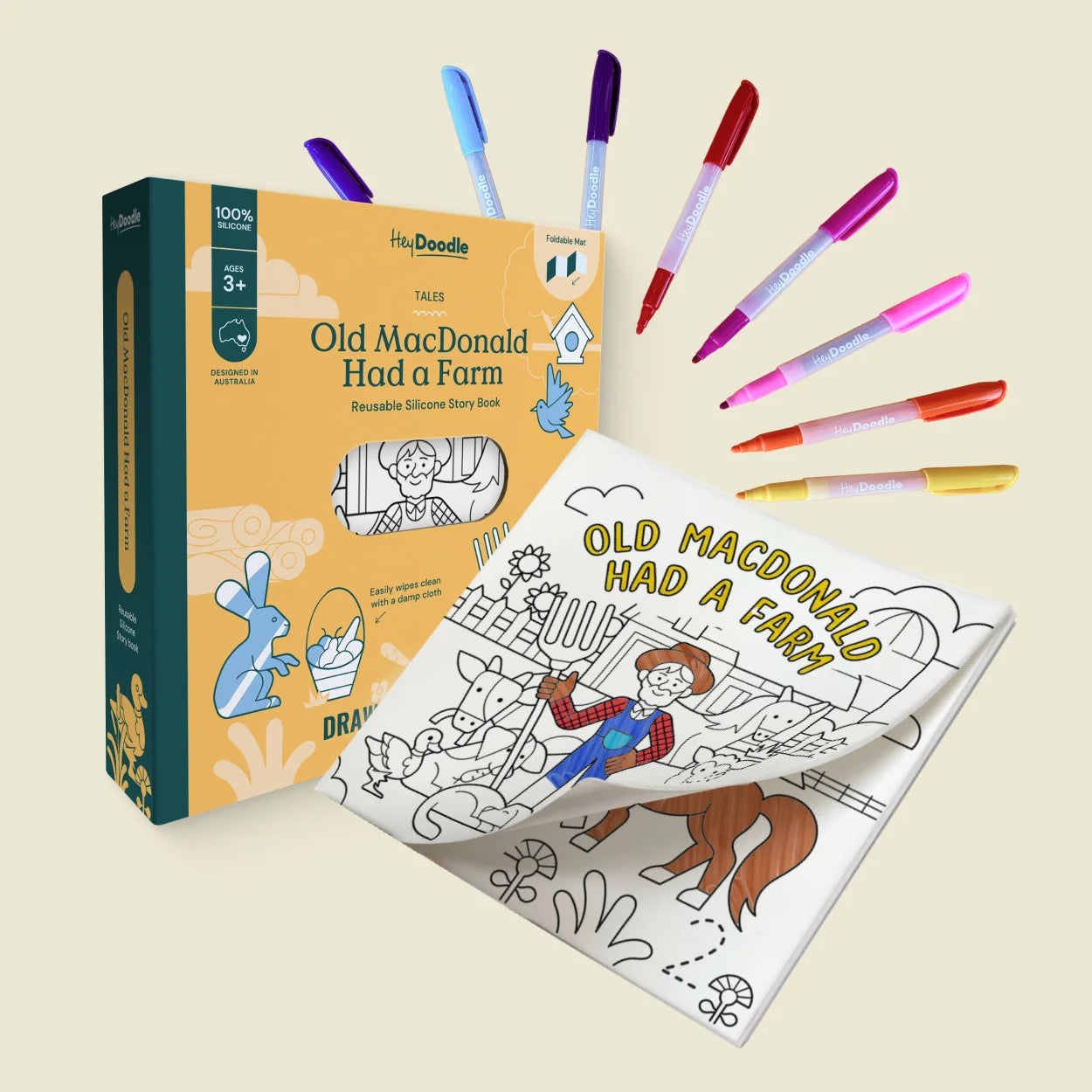Hey Doodle - Reusable Colouring Book - Assorted