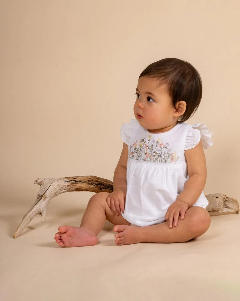 Bebe Florence Hand Embroidered Romper