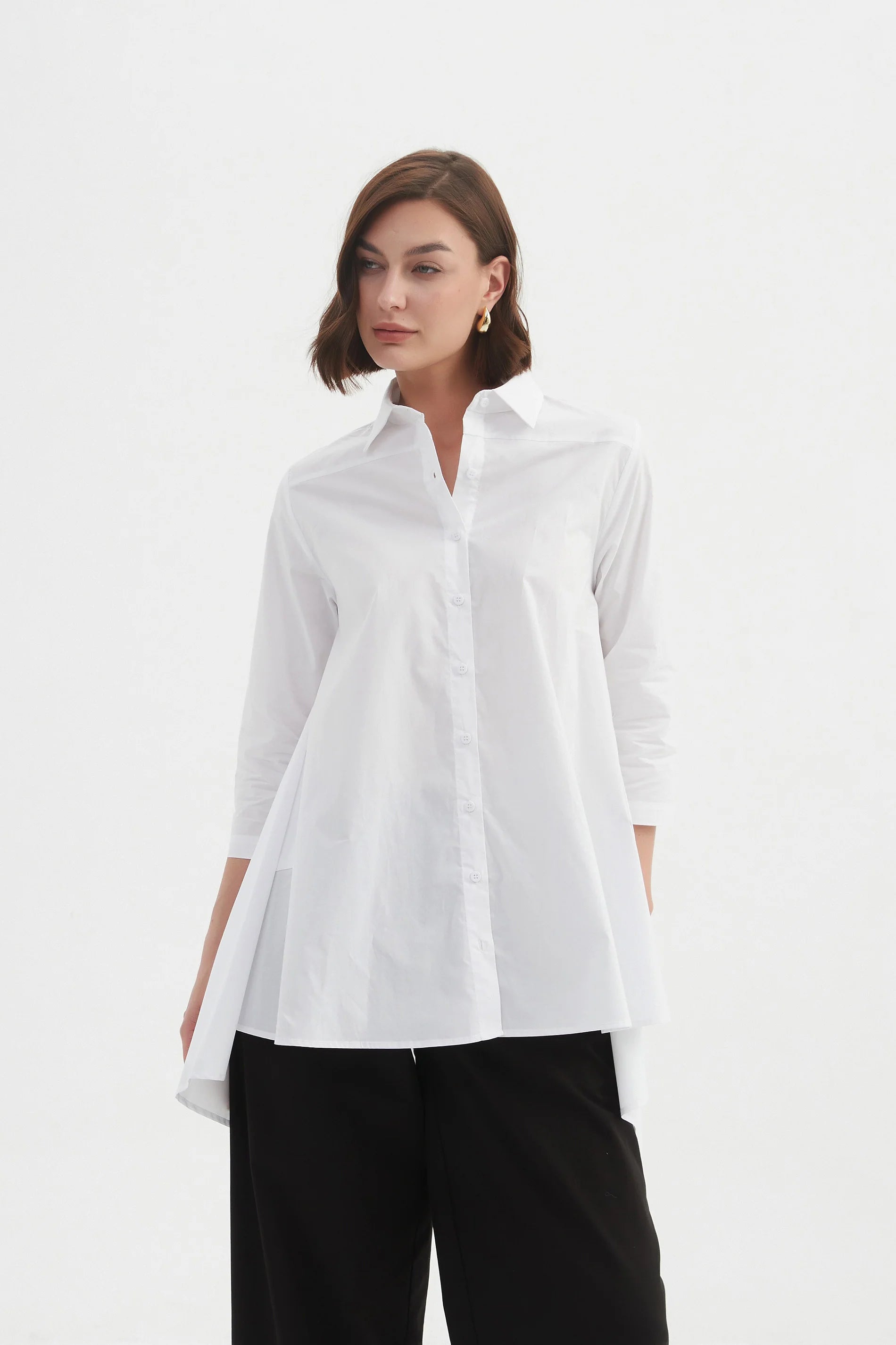 Tirelli Swing Back Shirt- White