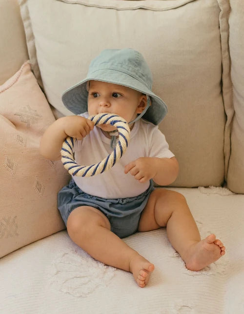 Acorn Wide Brim Infant Hat