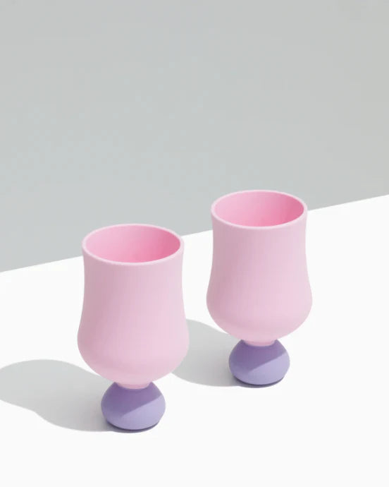 STYLD Unbreakable Silicone Bubble Goblet Set (2 pcs)