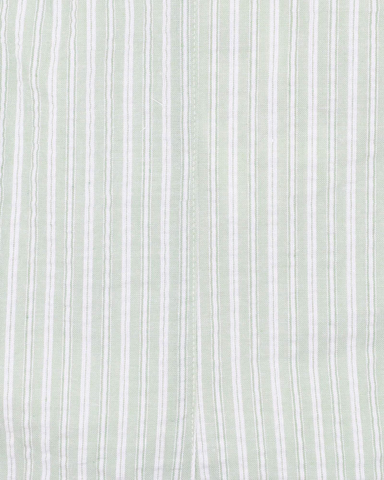 Bebe Evan Green Stripe Overalls