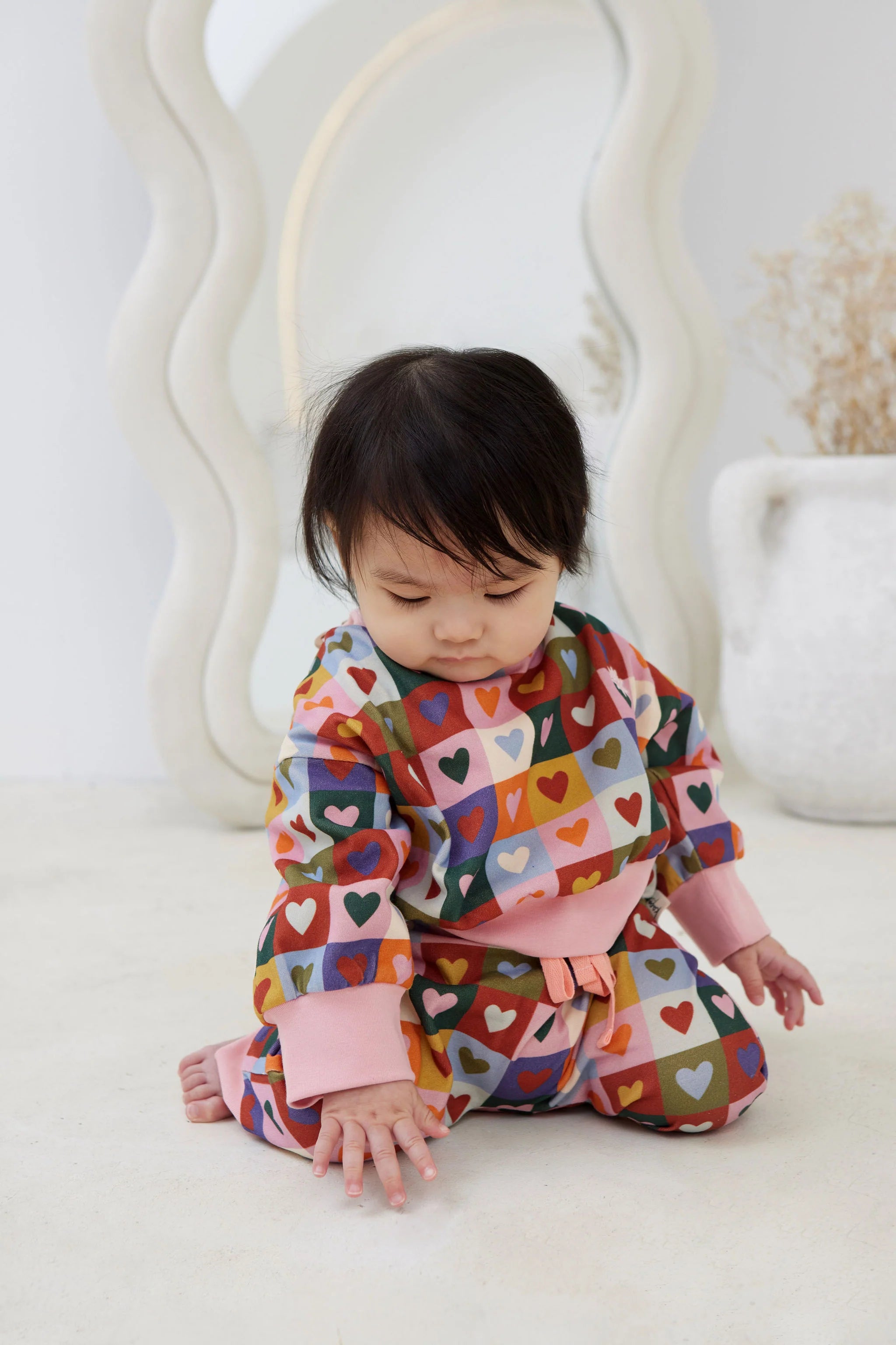 Kapow Kids Heart Checkerboard Trackpants