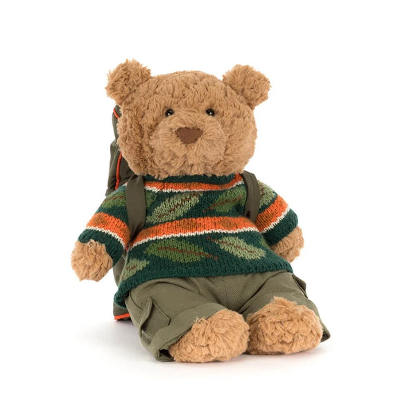 Jellycat Bartholomew Bear Hiking Outfitt