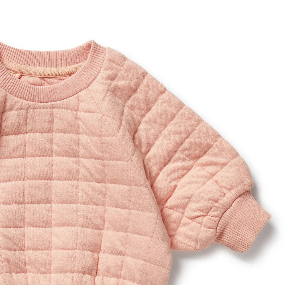 Wilson & Frenchy Pretty Pink Organic Quilted Sweat