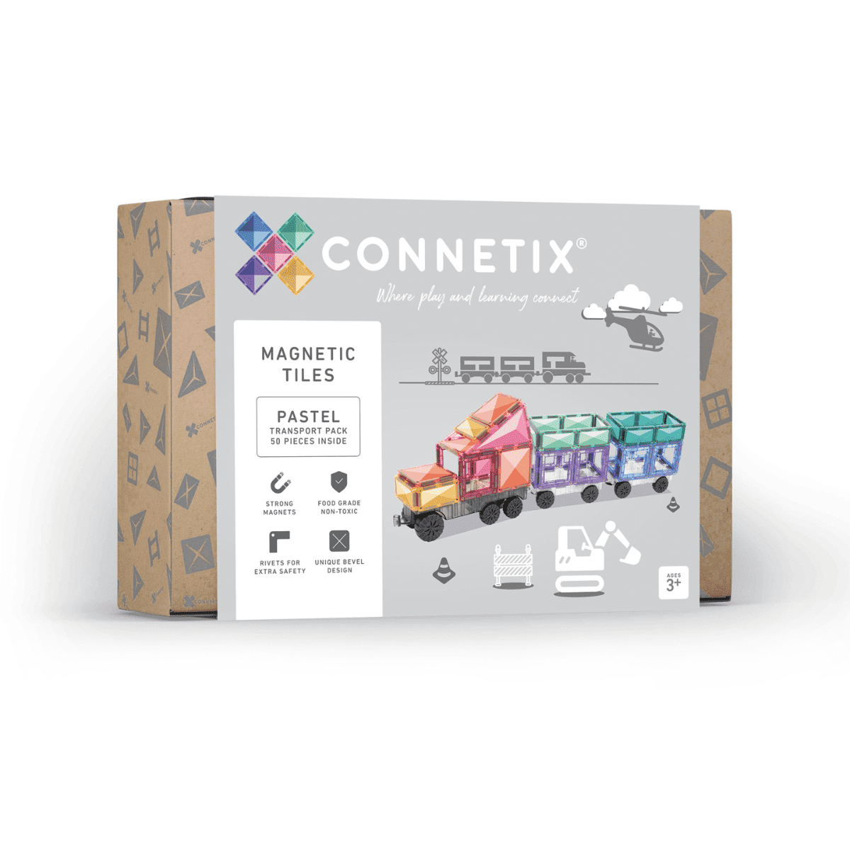 Connetix Pastel Transport Pack 50pc