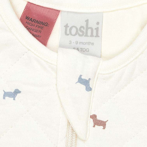 Toshi Baby Sleep Bag Classic Sleeveless 1 TOG Puppy