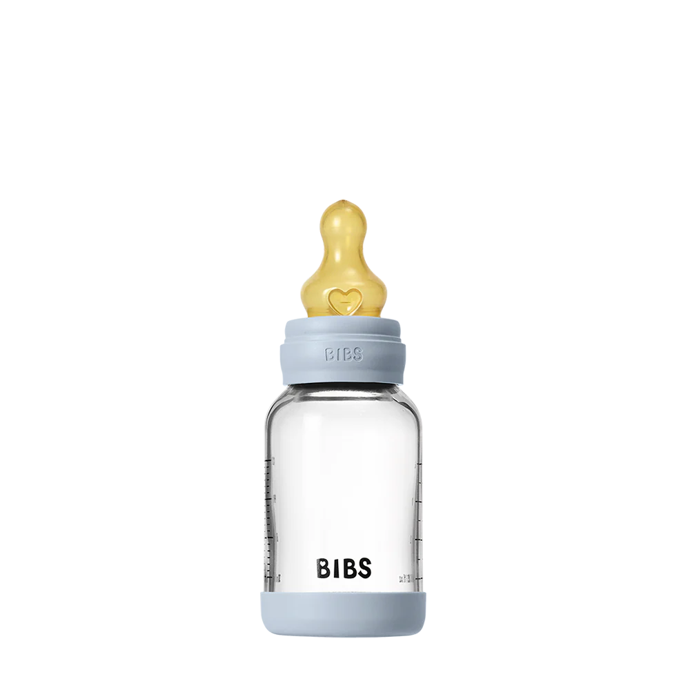 Bibs Baby Glass Bottle Set 120ml Latex - Assorted