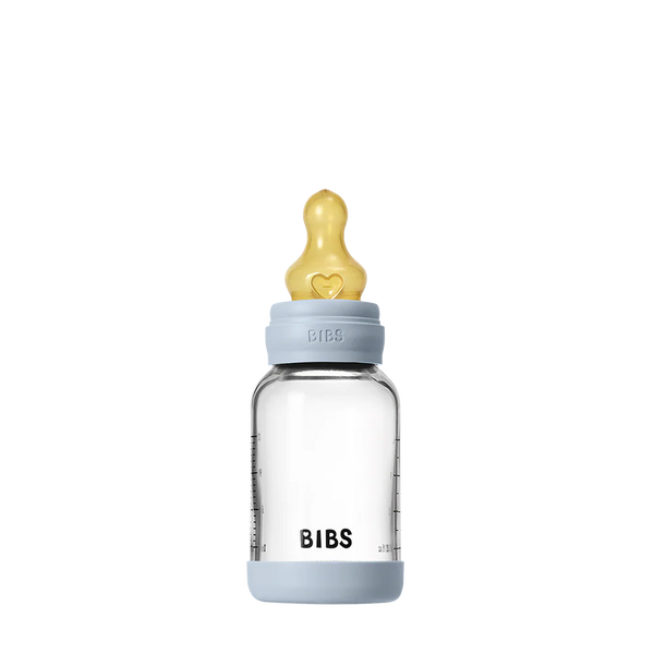 Bibs Baby Glass Bottle Set 120ml Latex - Assorted